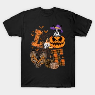 Funny Boston Terrier Dog Lover Gift Boston Terrier Halloween T-Shirt